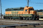 BNSF 2425, ex ATSF EMD GP30, now equipped and working as an RCL (Remote Controlled Locomotive), at Murray Yard